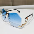 Rimless Sunglasses Women's Fashion Personality Trend Hollow Glasses Legs