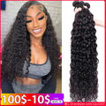 Water Wave Human Hair Bundles Curly Deep Wave 3 Bundles  Brazilian Natural Black Human Hair Remy Hair Human Hair Natural