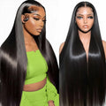 42 44 Inch Lace Front Human Hair Wigs 13x4 13x6 Transparent Lace Bone Straight Wig Brazilian 250 Density Frontal Wigs For Women