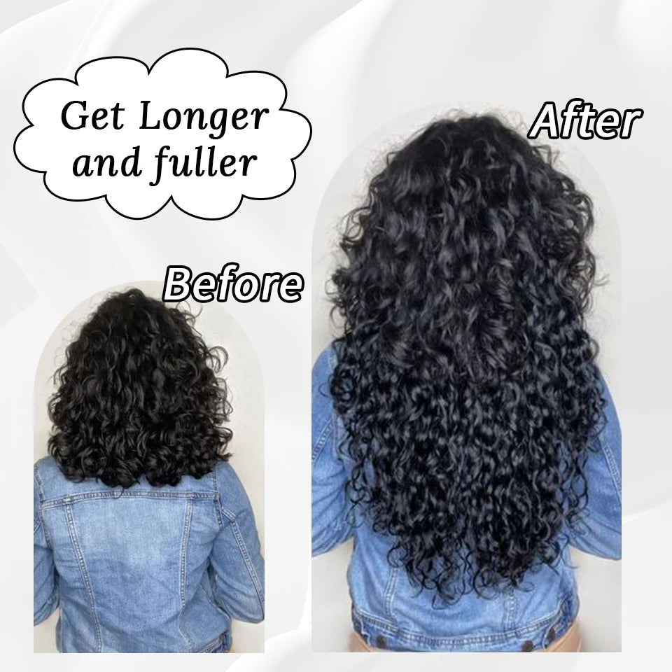 Water Wave Human Hair Bundles Curly Deep Wave 3 Bundles  Brazilian Natural Black Human Hair Remy Hair Human Hair Natural