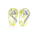 Korean Fashion Classic Silver Elegant Womens Musical Note Earrings Jewelry